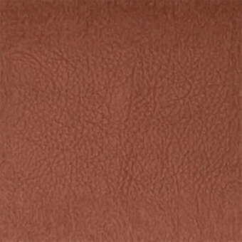 Terracotta leather sample with crinkled texture, displaying interwoven ridges and mottled variations in a warm, earthy tone.